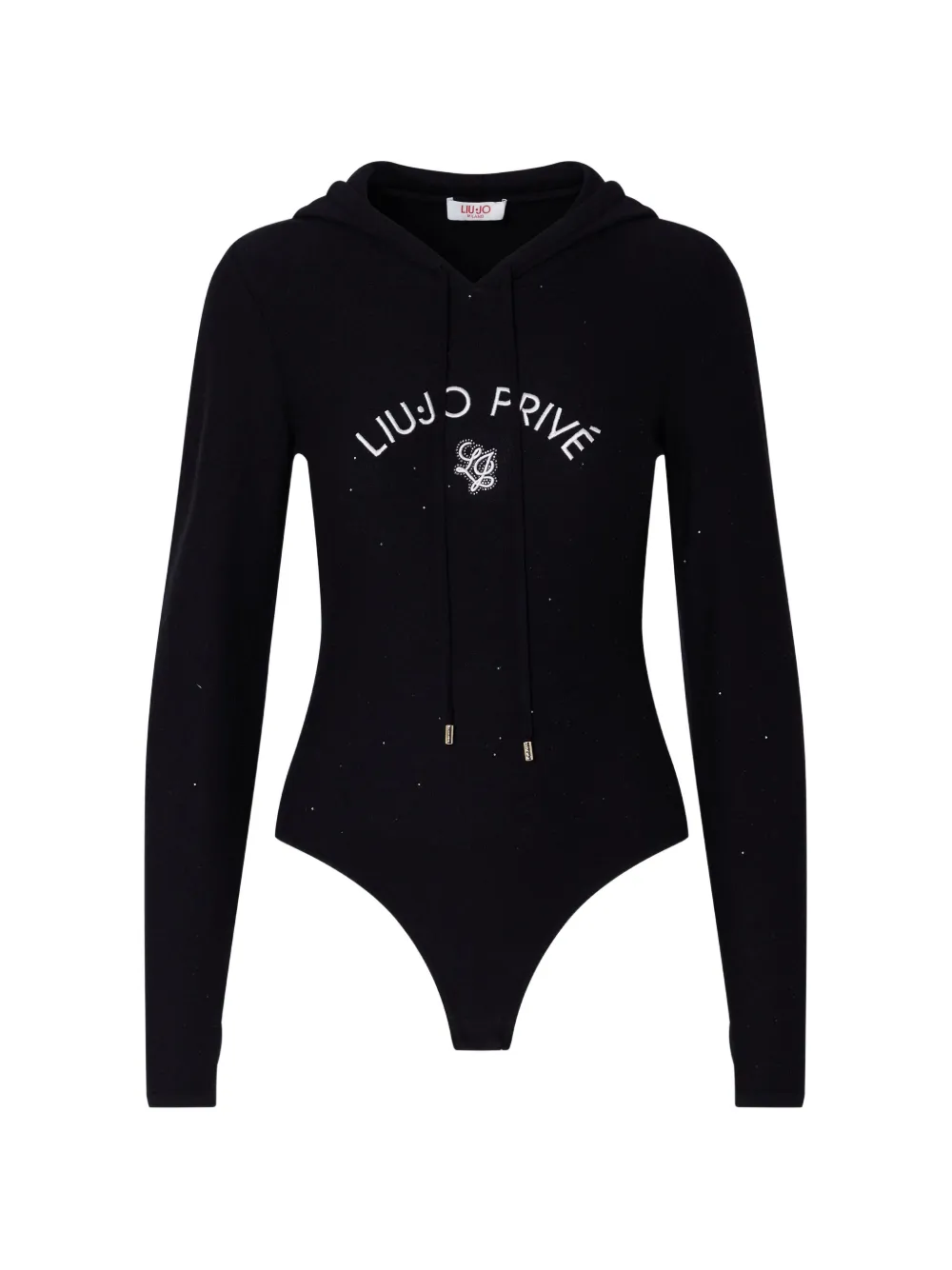 LIU JO knit bodysuit with hood - Nero
