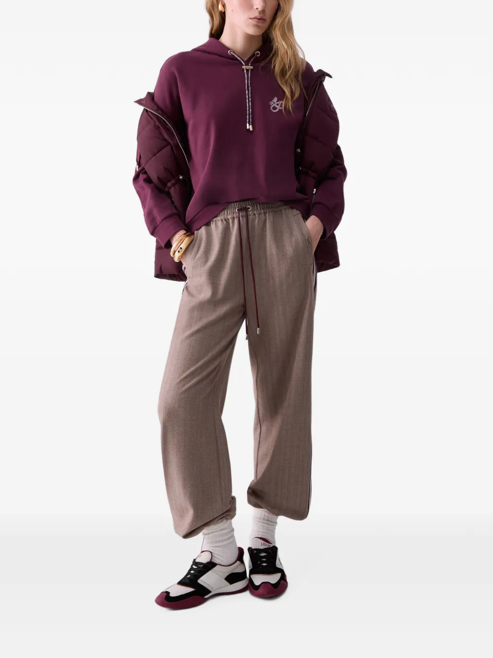 LIU JO Sweater met capuchon Paars