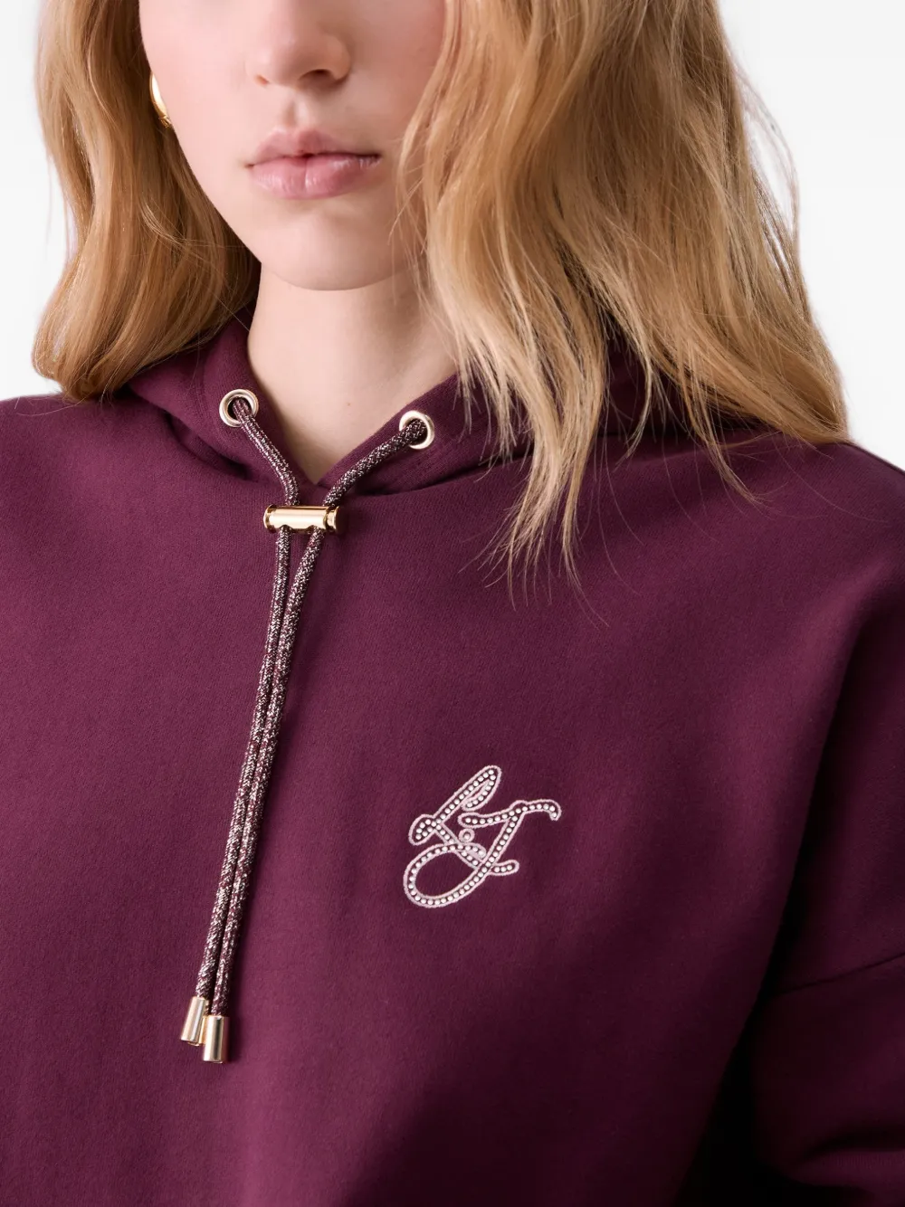 LIU JO Sweater met capuchon Paars