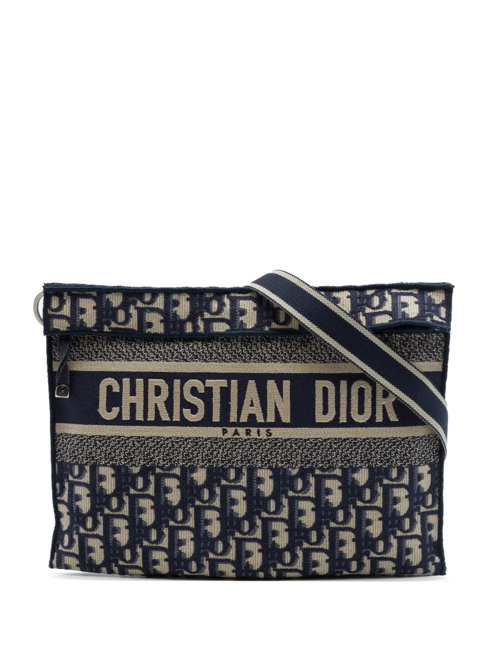 Christian Dior Pre-Owned 2010 Oblique Canvas Flat crossbody bag - Blau