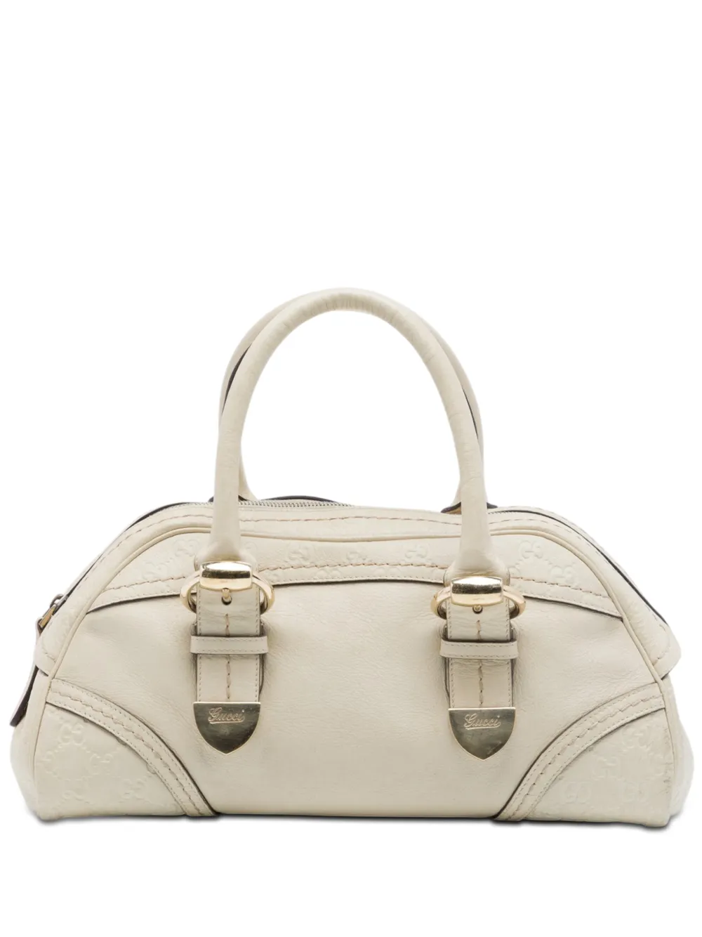 Gucci Pre-Owned Borsa a mano Guccissima Signoria con finiture in pelle 2000-2015 - Bianco