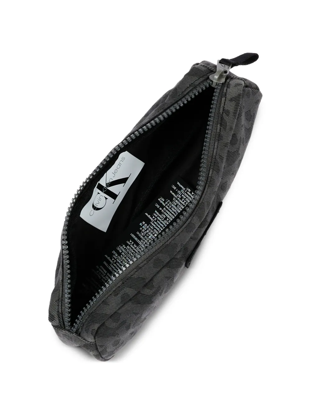Calvin Klein Kids Etui met monogram-print en logo-patch Zwart