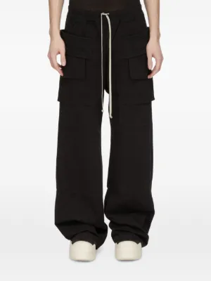 Rick Owens DRKSHDW ドローストリング ワイドパンツ | ブラック