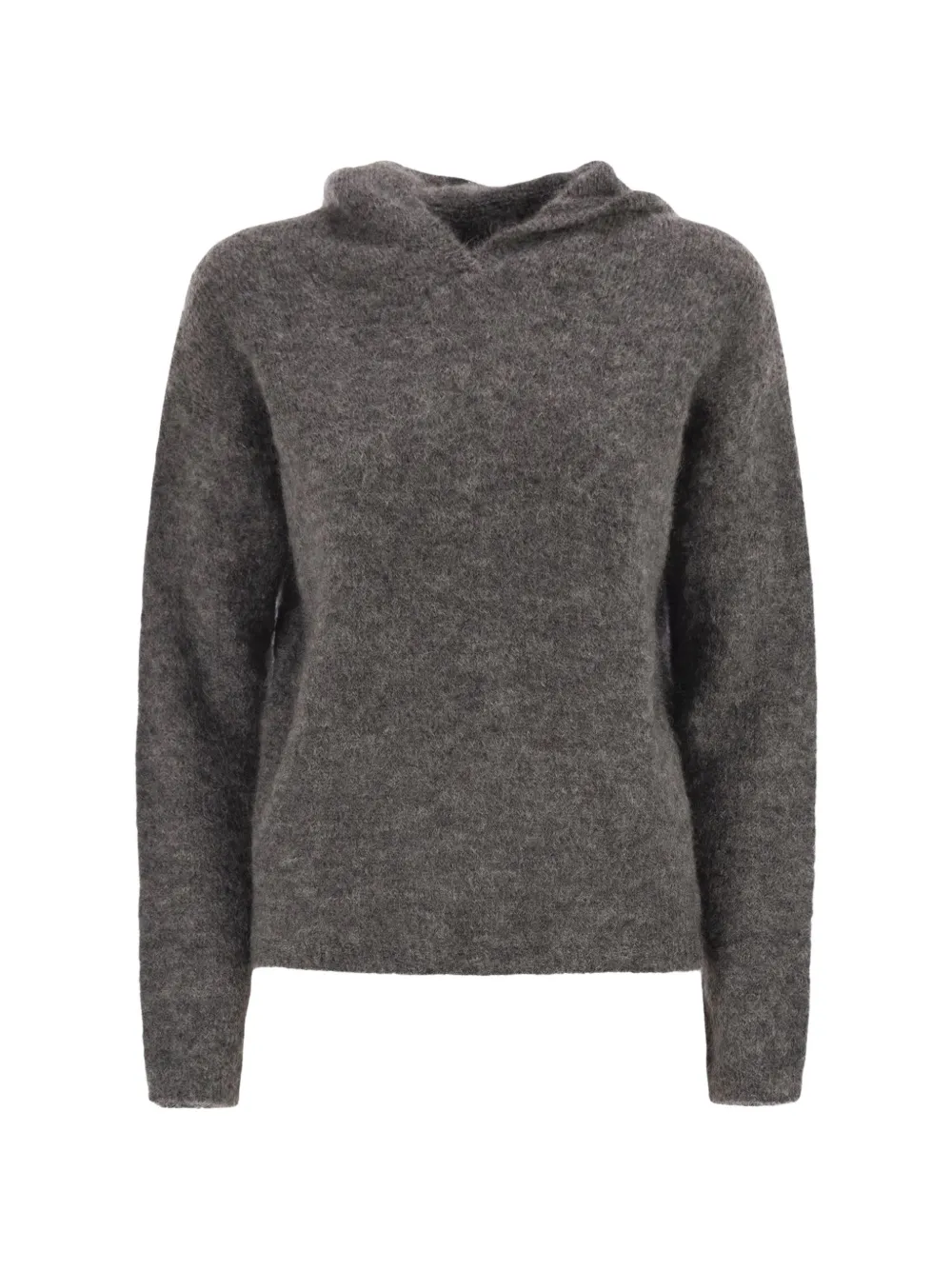 'S Max Mara Wollpullover mit Kapuze - Grau