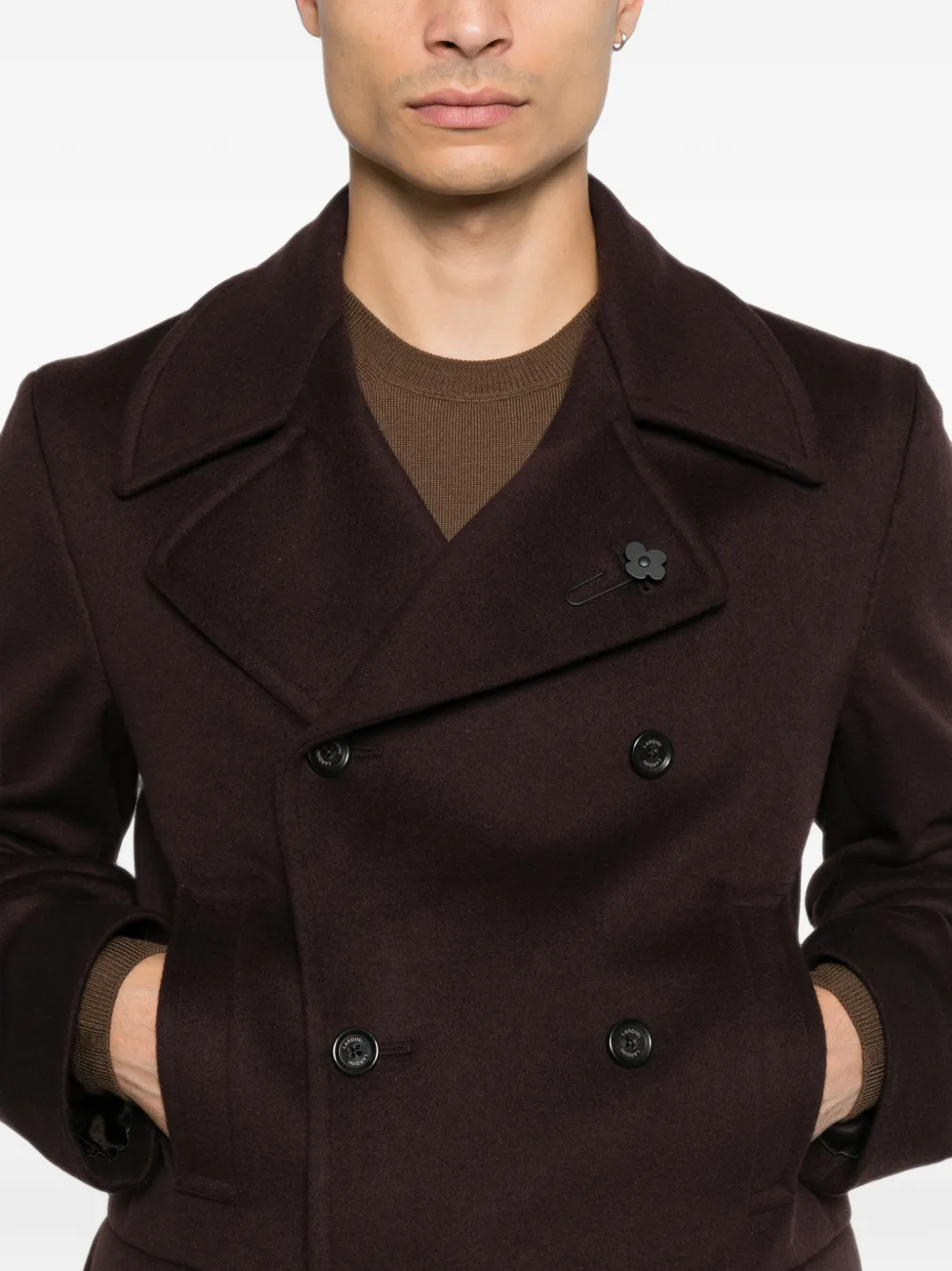Lardini double-breasted coat Bruin