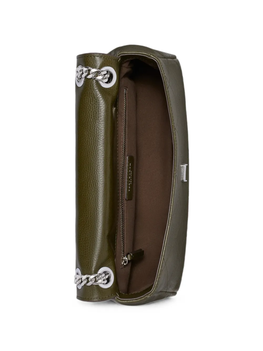 Tory Burch Medium gewatteerde schoudertas met logo-plakkaat Groen