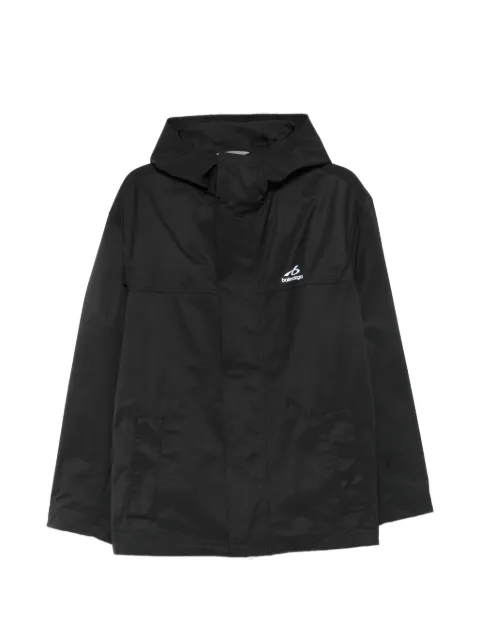Balenciaga hooded logo-print jacket