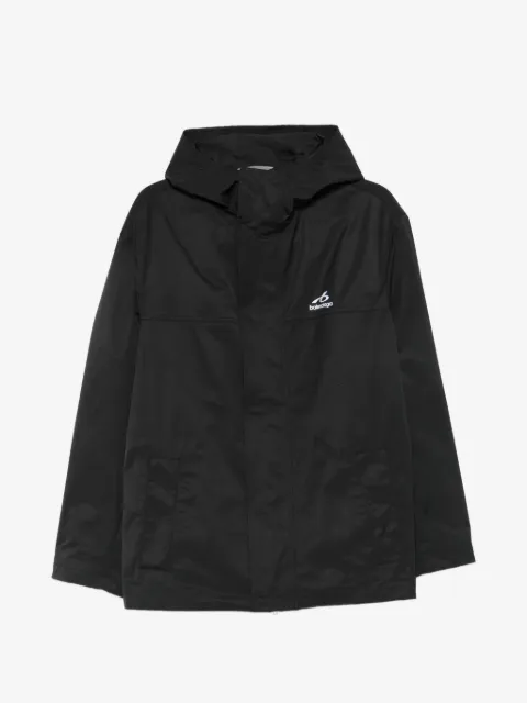 Balenciaga hooded logo-print jacket