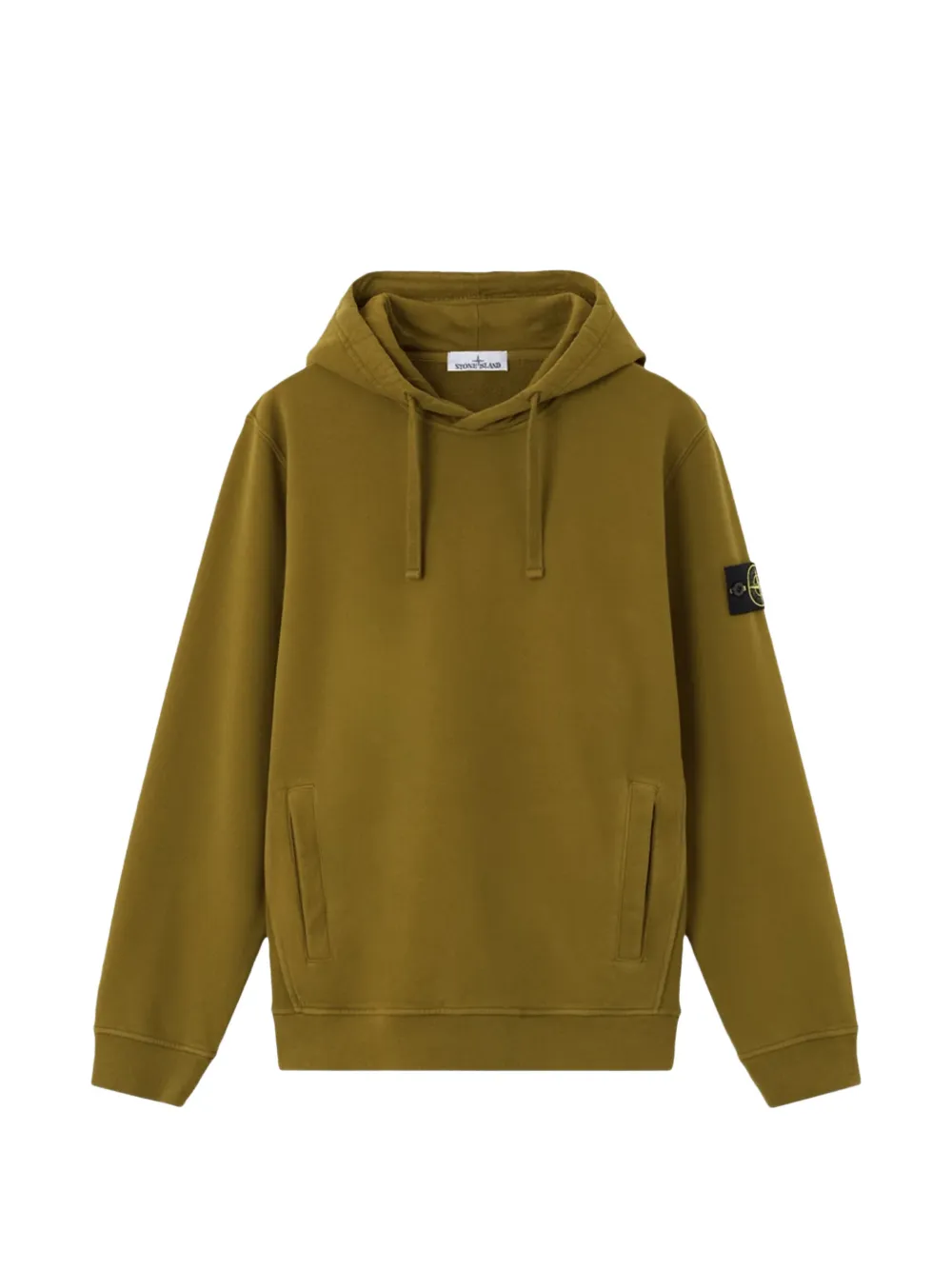 Stone Island 6100048 brushed organic cotton fleece Groen