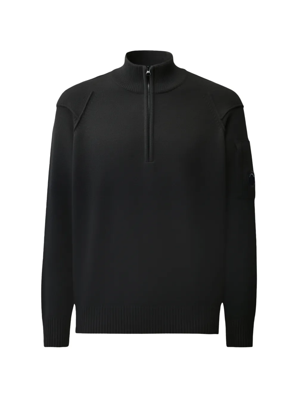 C.P. Company extrafine merino wool lens crewneck sweater - Schwarz