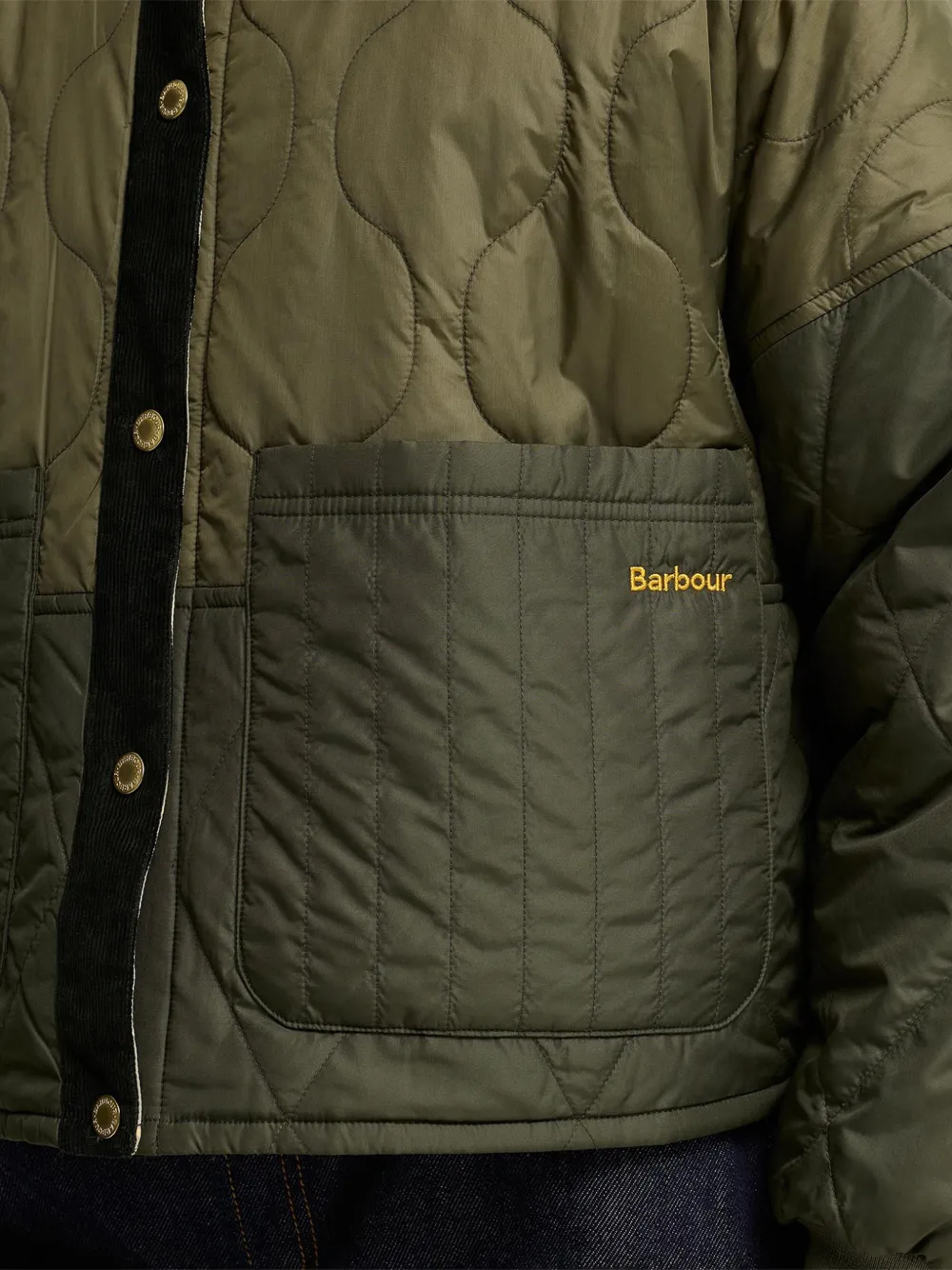 Barbour Gewatteerd jack Groen