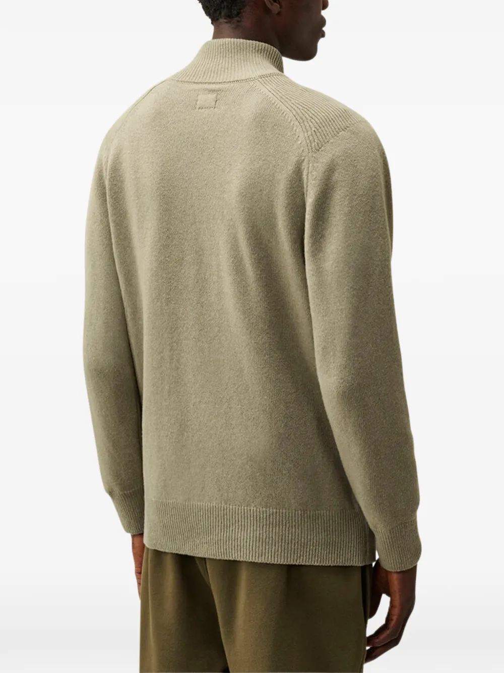 C.P. Company lambswool half-button Lens sweater Beige