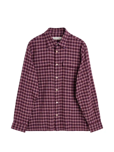 Sunflower check-pattern flap-pocket shirt