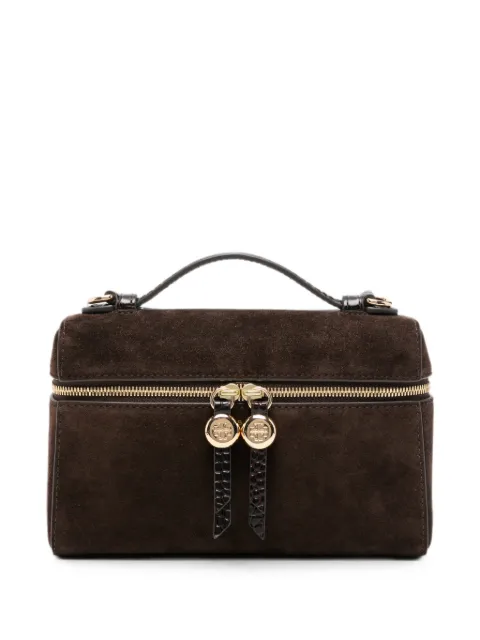 Tory Burch Romy logo-plaque suede tote bag