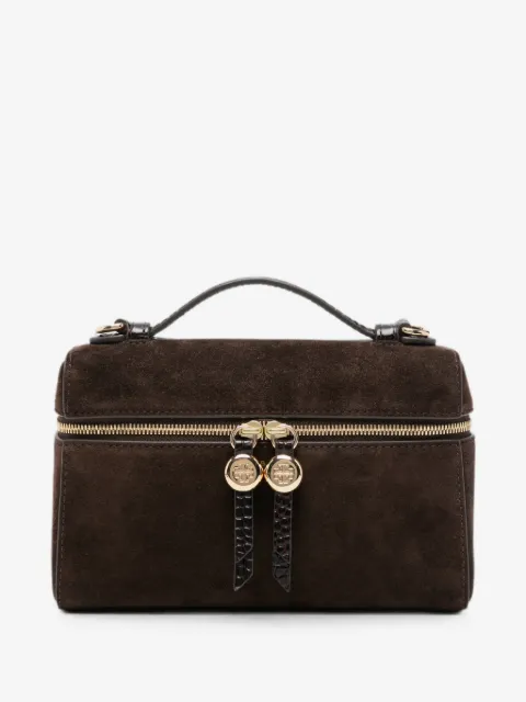 Tory Burch Romy logo-plaque suede tote bag