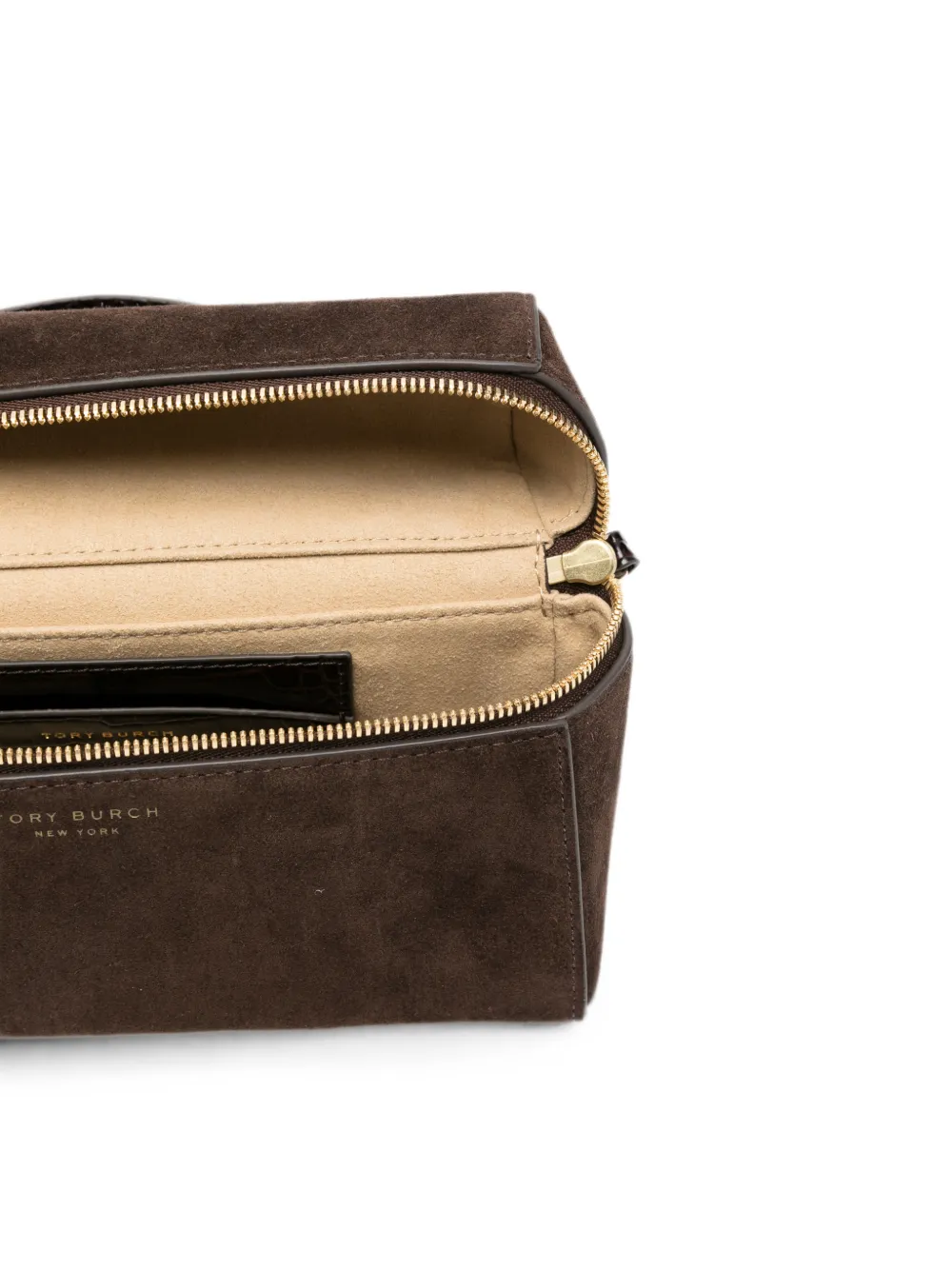Tory Burch Romy suède handtas Bruin