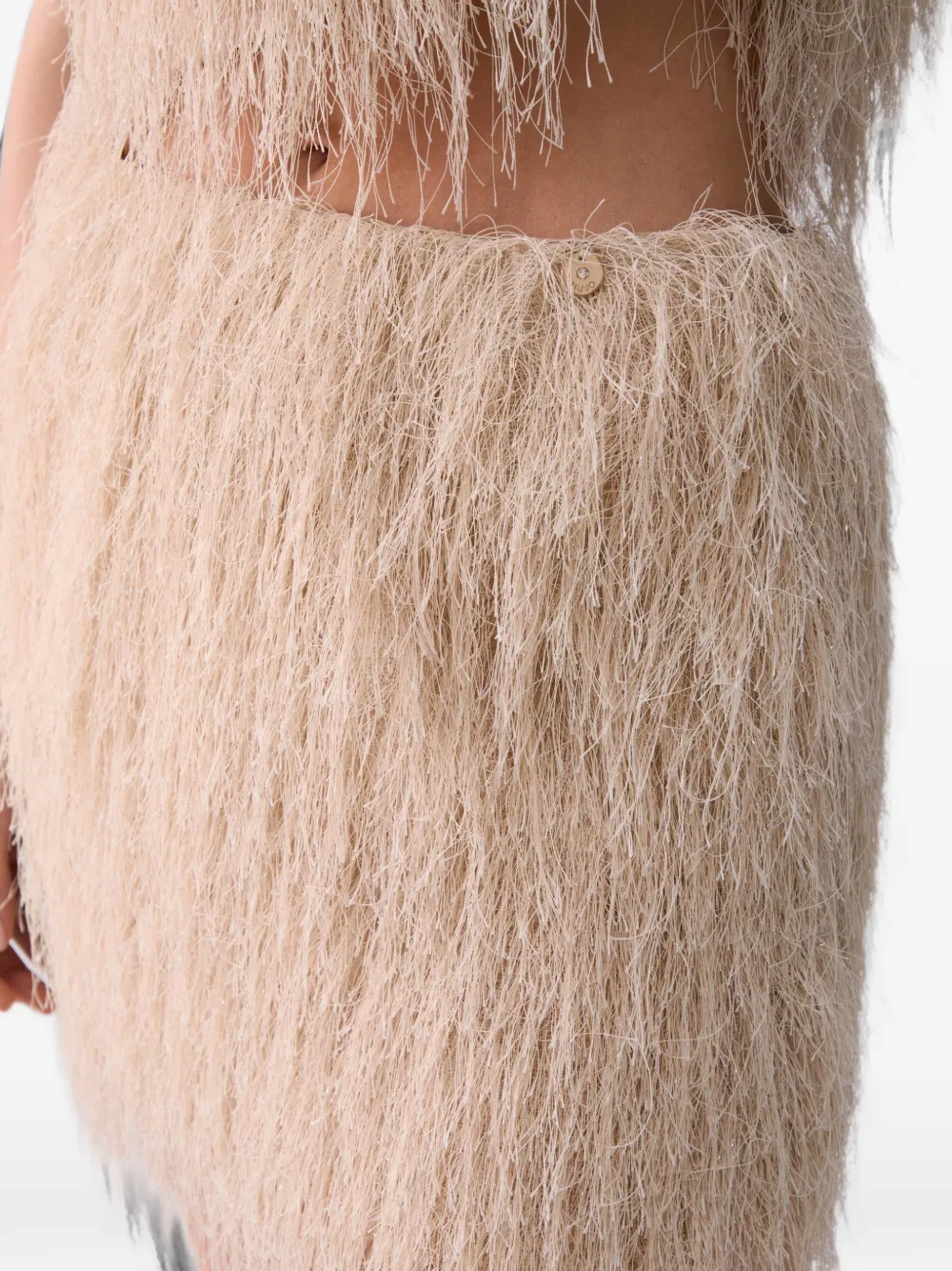 LIU JO Mini-rok met franje Beige