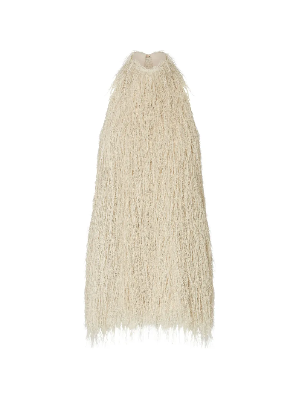 LIU JO short dress with frayed fabric - Toni neutri