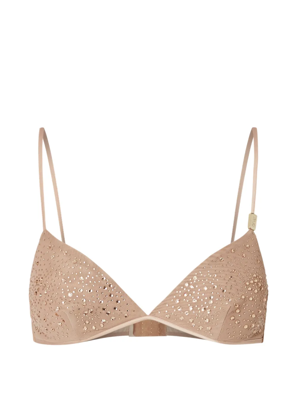 LIU JO tulle top with jewel embroidery - Toni neutri