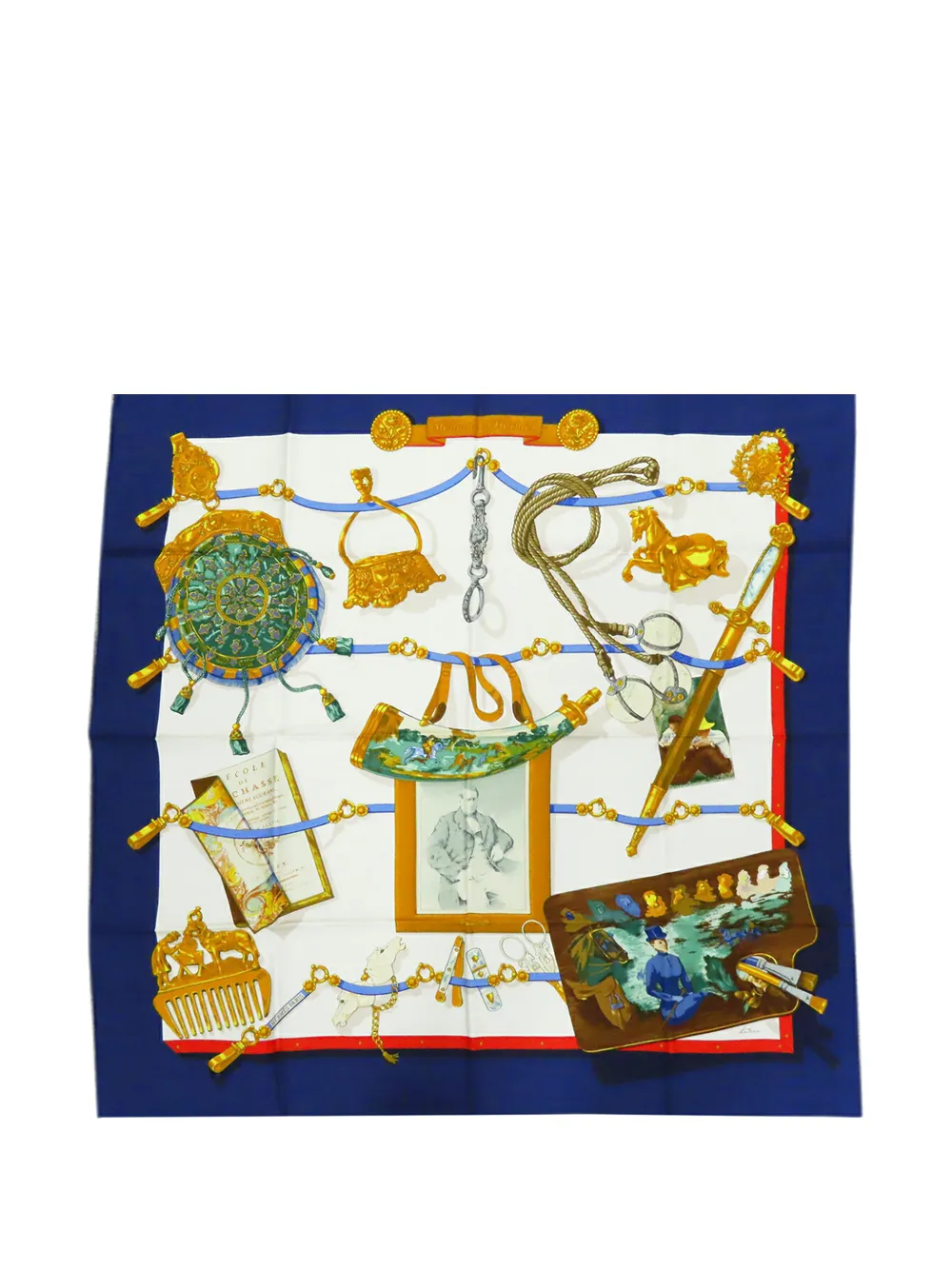 Hermès Pre-Owned 1980-2010 Memoire d Hermes Silk Scarf 90 scarves - Blau