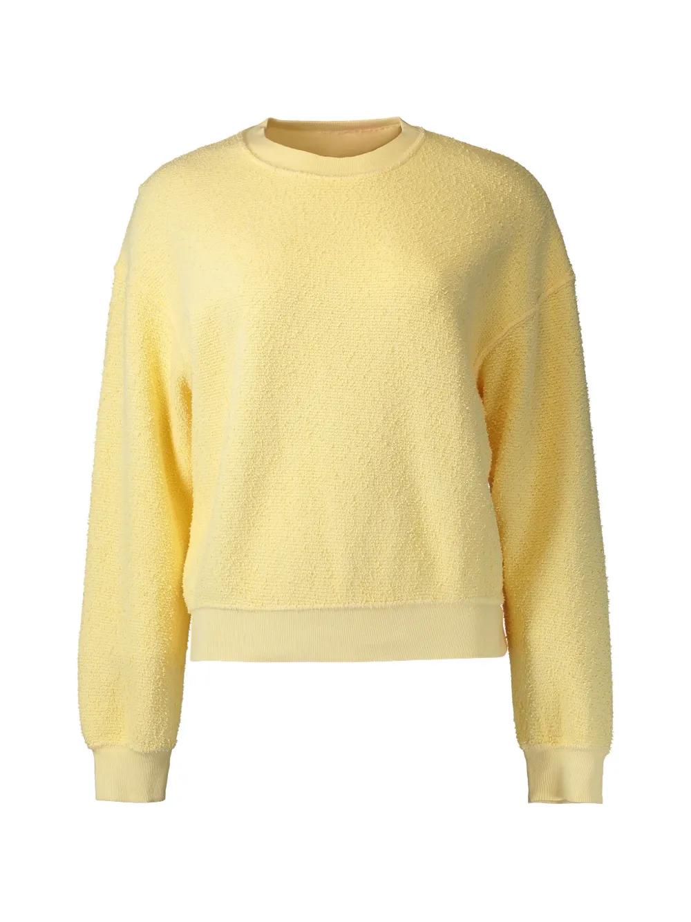 The Lady And The Sailor Bouclé Crew-neck Sweater In Yellow
