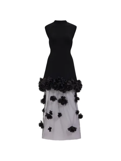 Aje vestido midi Fleura con aplique floral