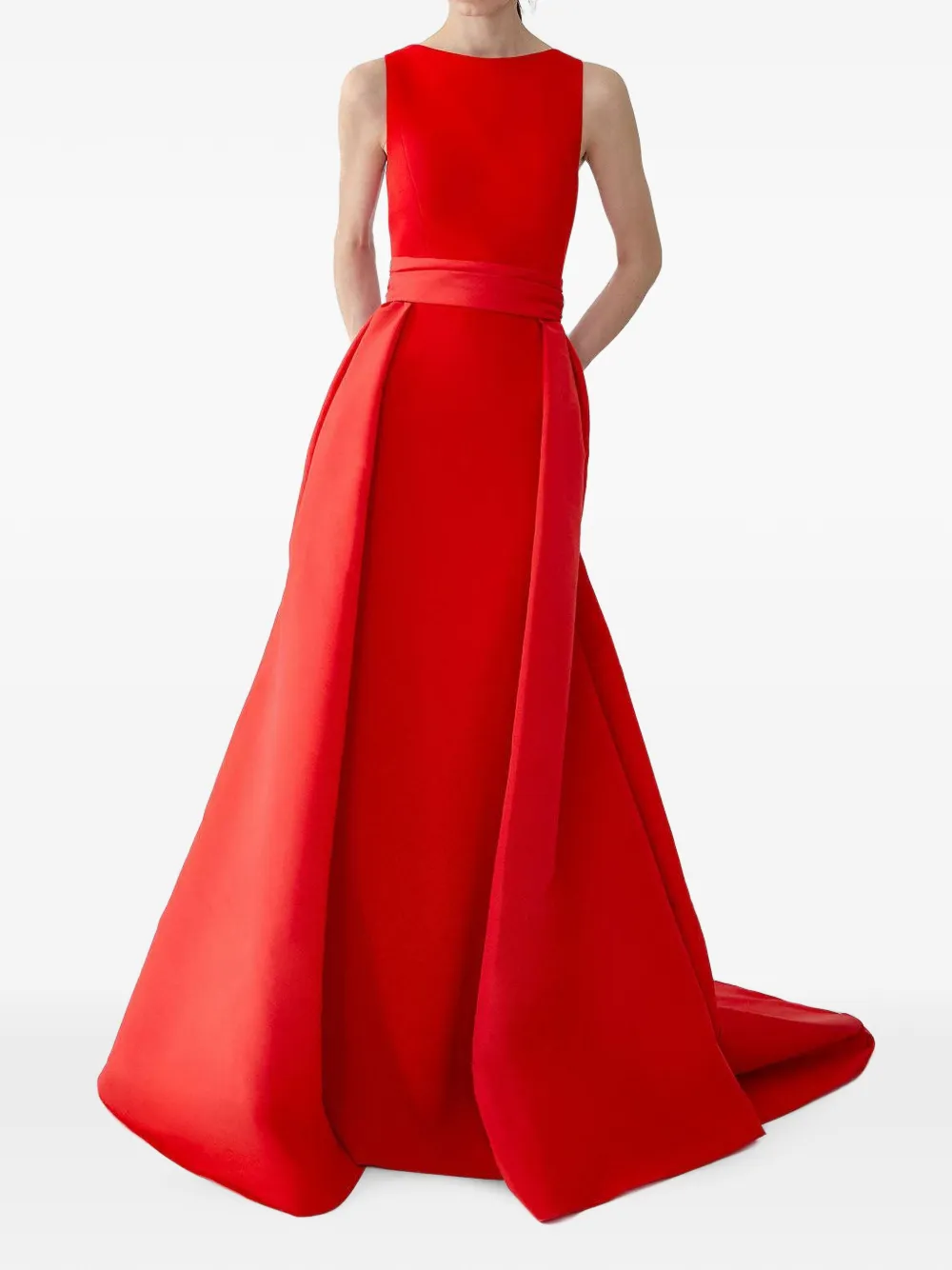 Carolina Herrera Mouwloze maxi-jurk Rood