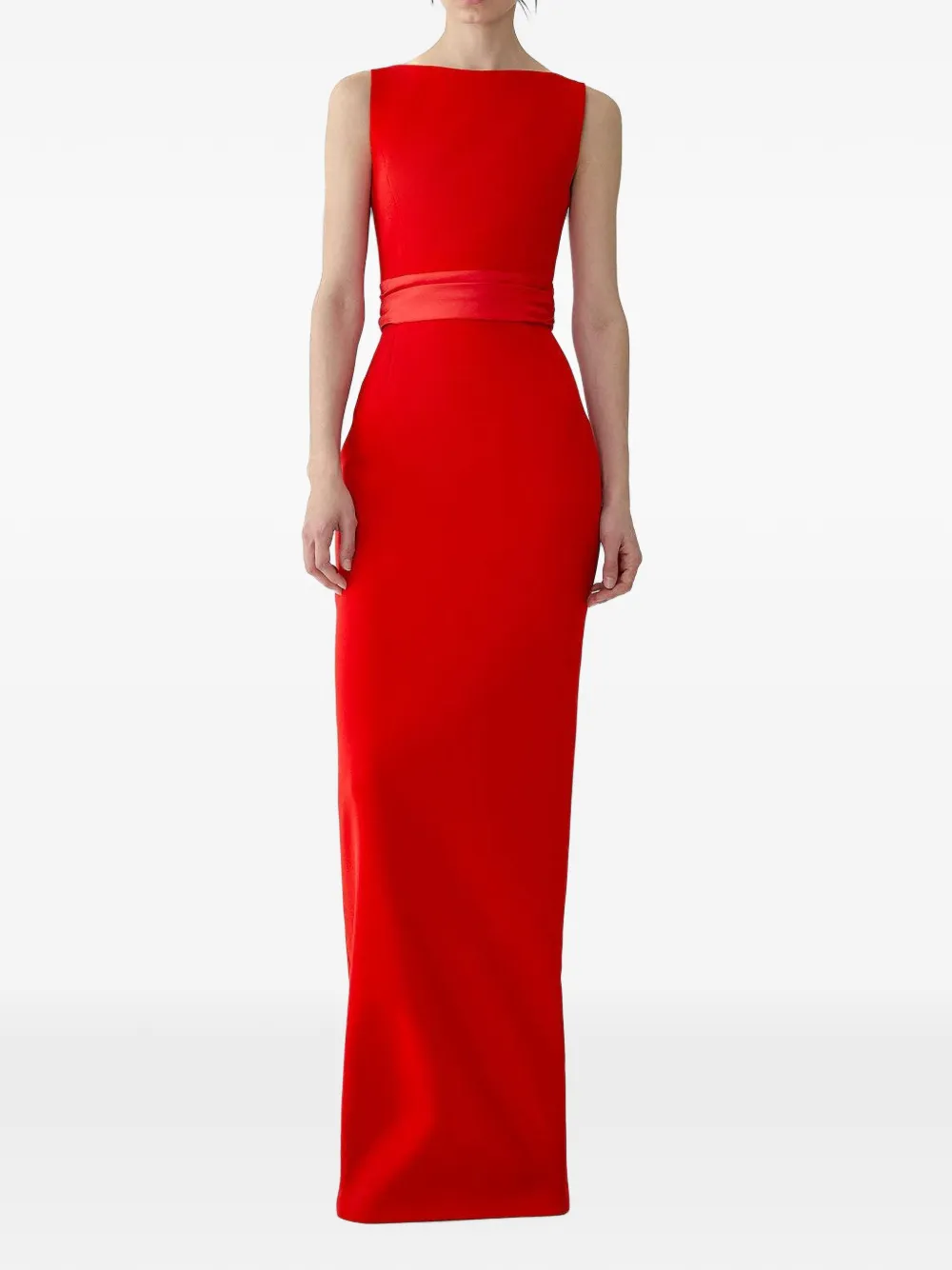 Carolina Herrera Mouwloze maxi-jurk Rood