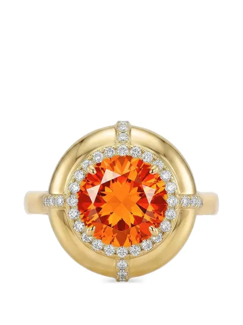 Goshwara bague à médaillon en opale de feu