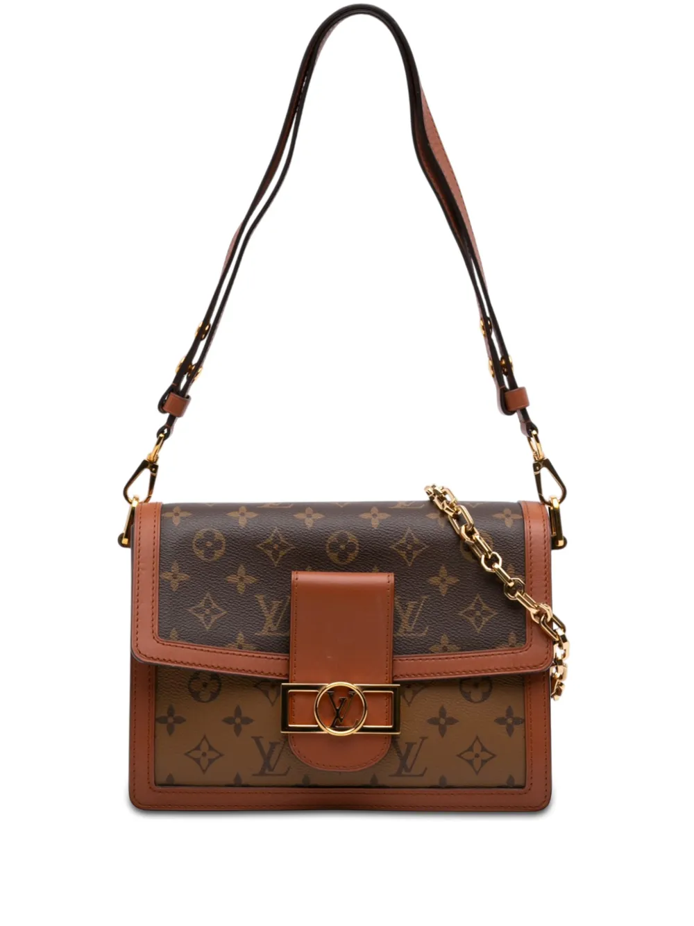 Louis Vuitton Pre-Owned 2021-2026 Monogram Reverse Dauphine MM satchel - Braun
