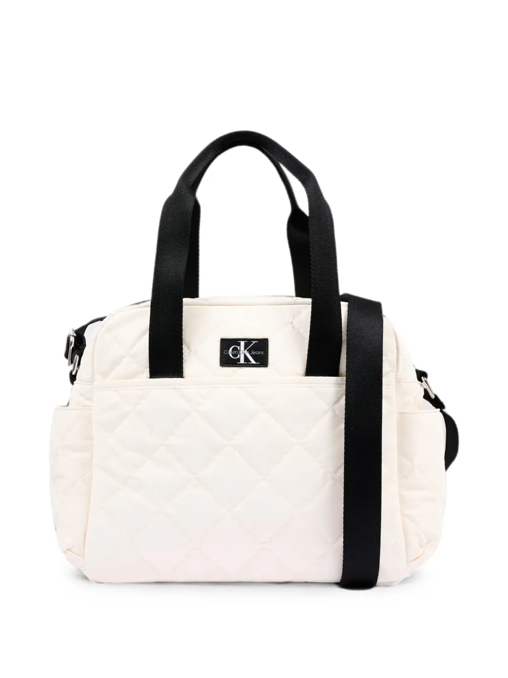 Calvin Klein Kids quilted logo-patch changing bag - Nude
