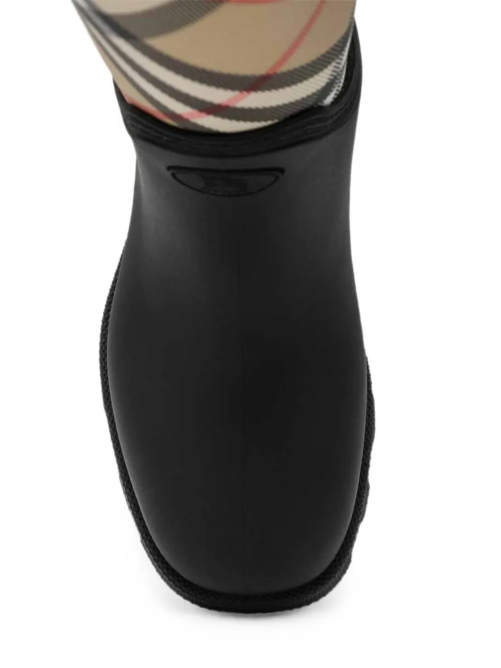 Burberry Marsh Stamp check-panel boots Zwart