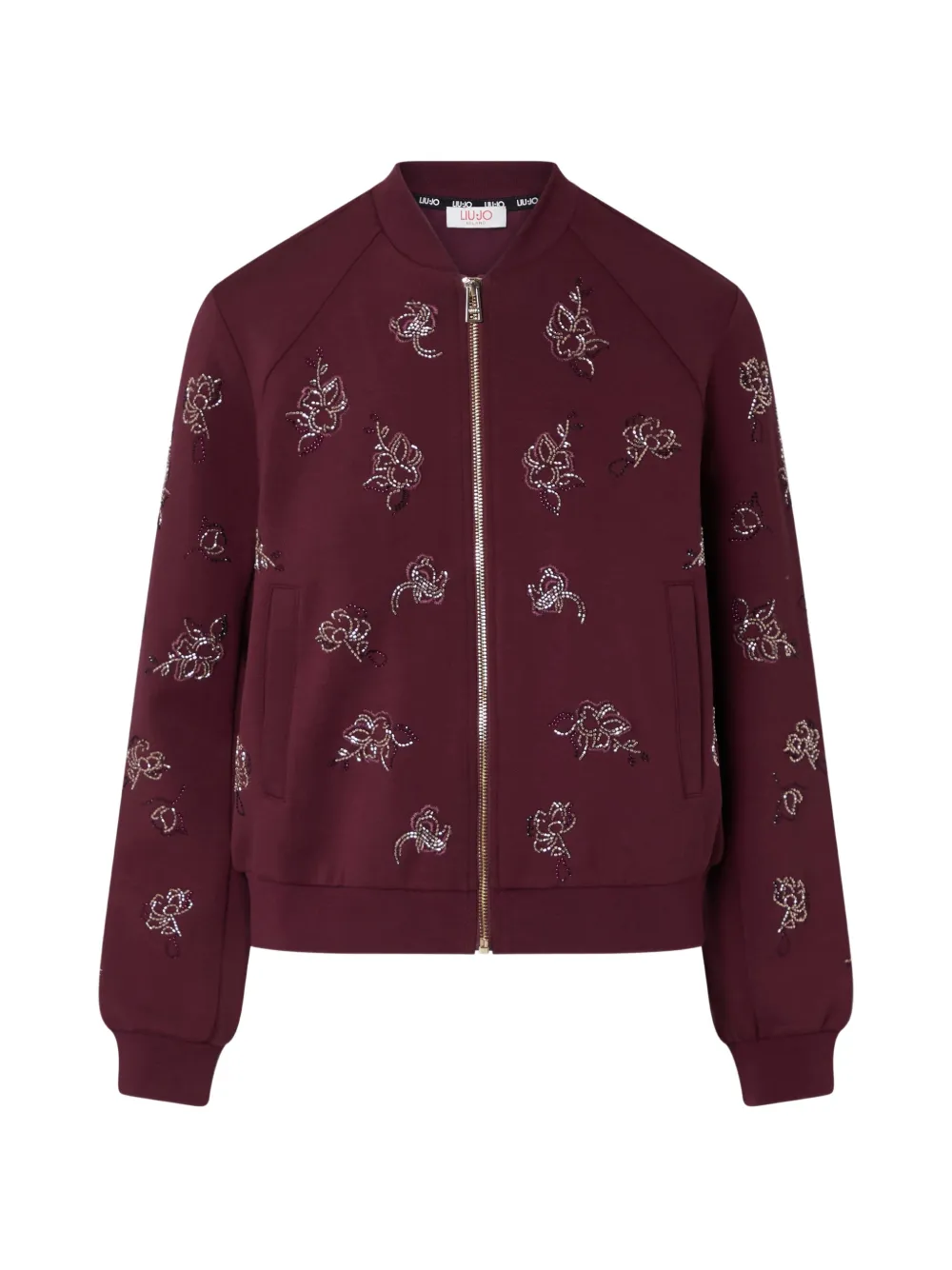 LIU JO sweatshirt with jewel embroidery - Viola