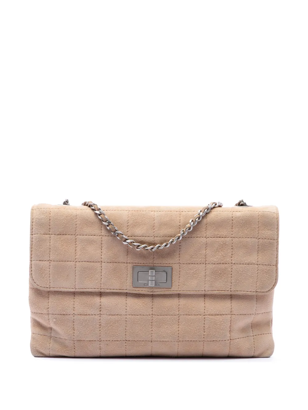CHANEL Pre-Owned Borsa a spalla Choco Bar Mademoiselle Turnlock Flap 2000-2002 - Toni neutri