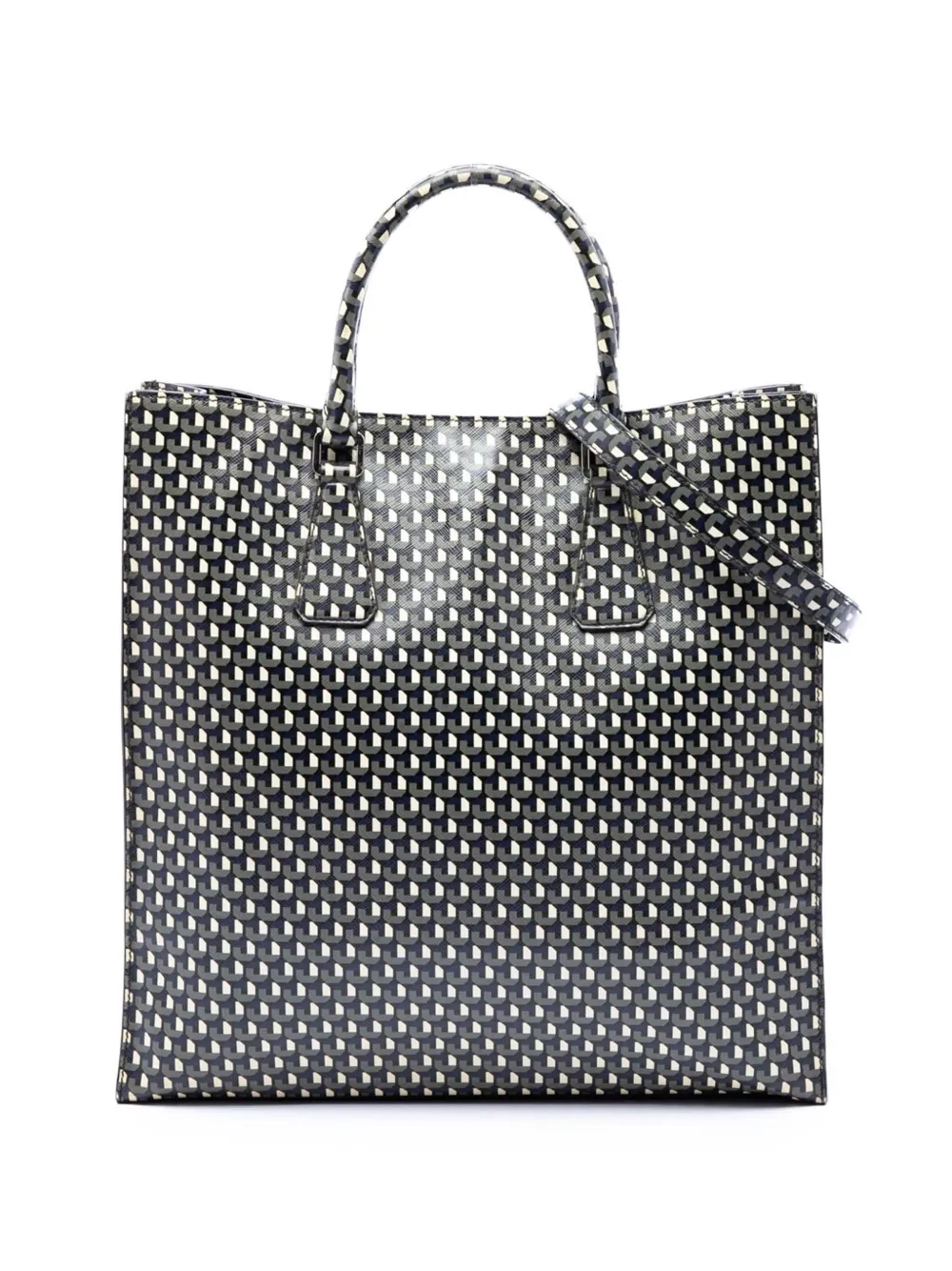 Prada Pre-Owned 2013-2026 Saffiano Stampato Shopping Tote satchel - Schwarz