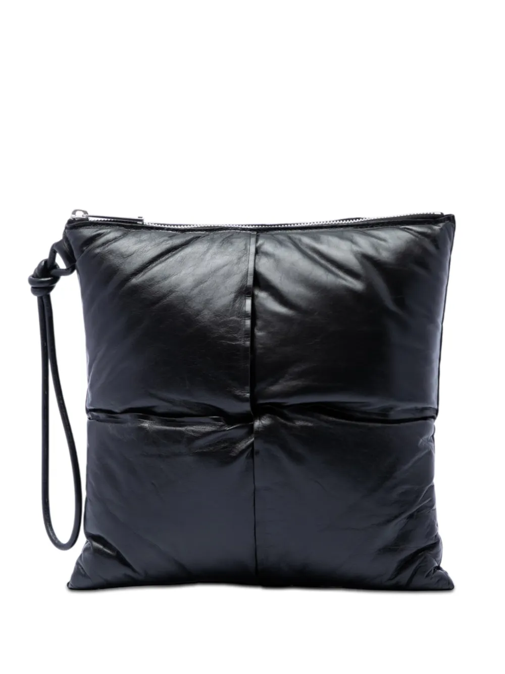 Bottega Veneta Pre-Owned 2012-2026 Nappa Intrecciato Padded Square Wristlet Pouch clutch bag - Schwarz