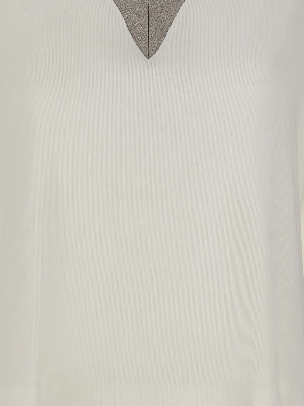 Gran Sasso Geribbelde trui met V-hals Beige