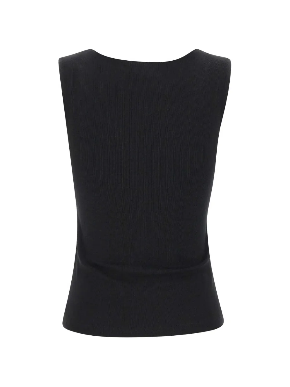 Gran Sasso Tanktop met diepe ronde hals Zwart