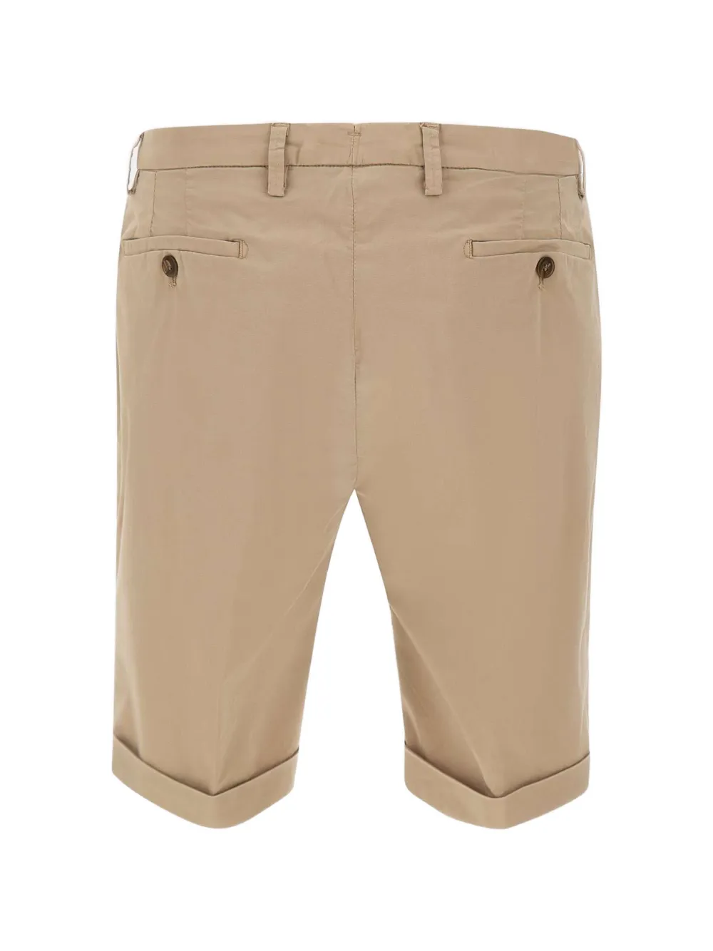 Briglia 1949 Geplooide shorts met omgeslagen pijpen Beige