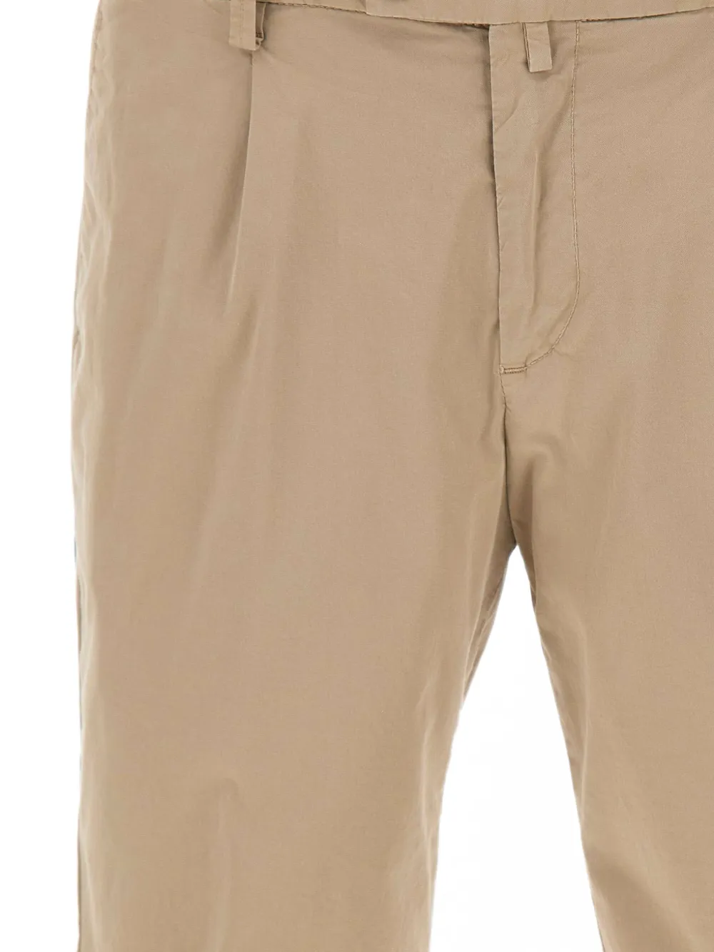 Briglia 1949 Geplooide shorts met omgeslagen pijpen Beige