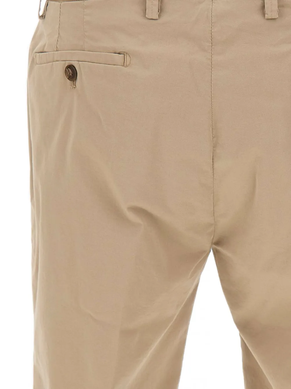 Briglia 1949 Geplooide shorts met omgeslagen pijpen Beige