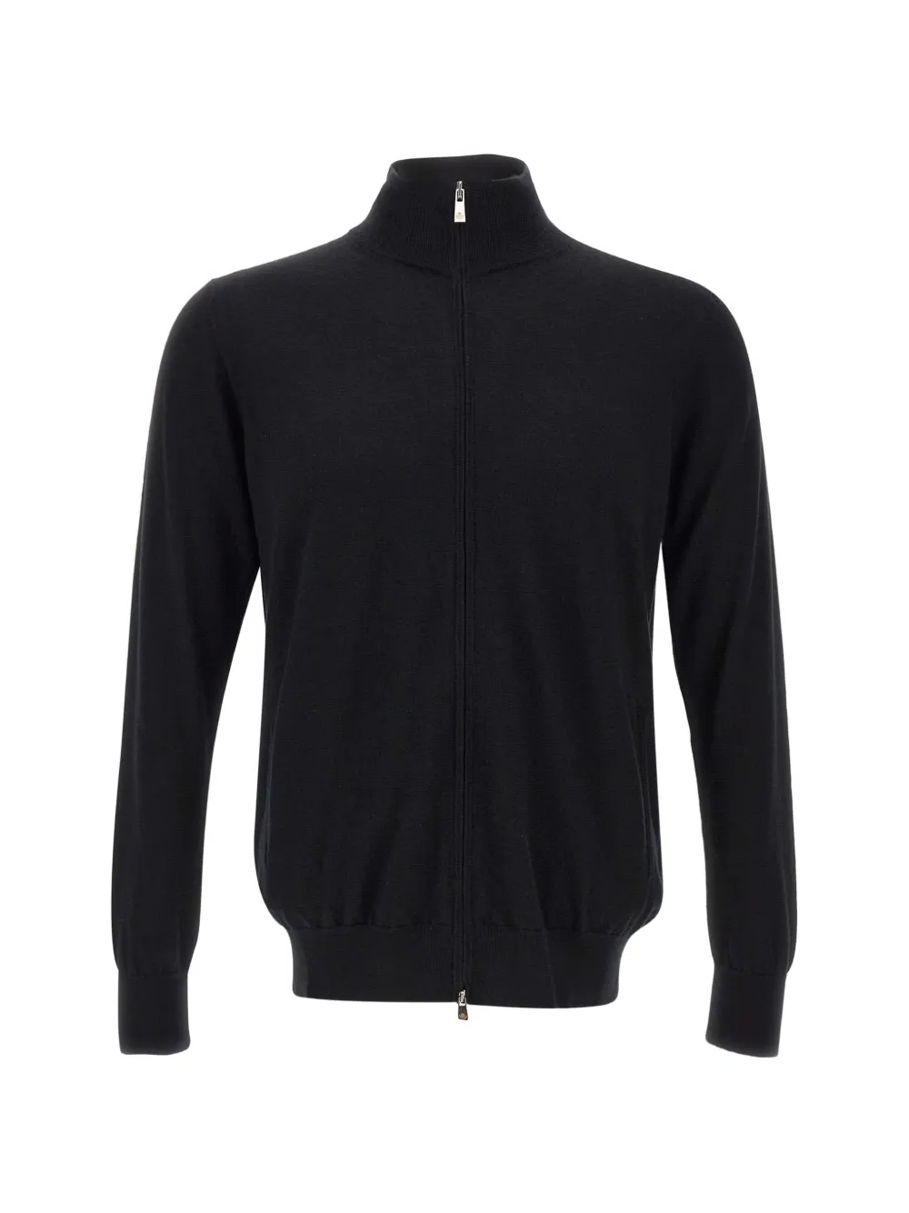 Della Ciana zip-up knitted cardigan - Nero