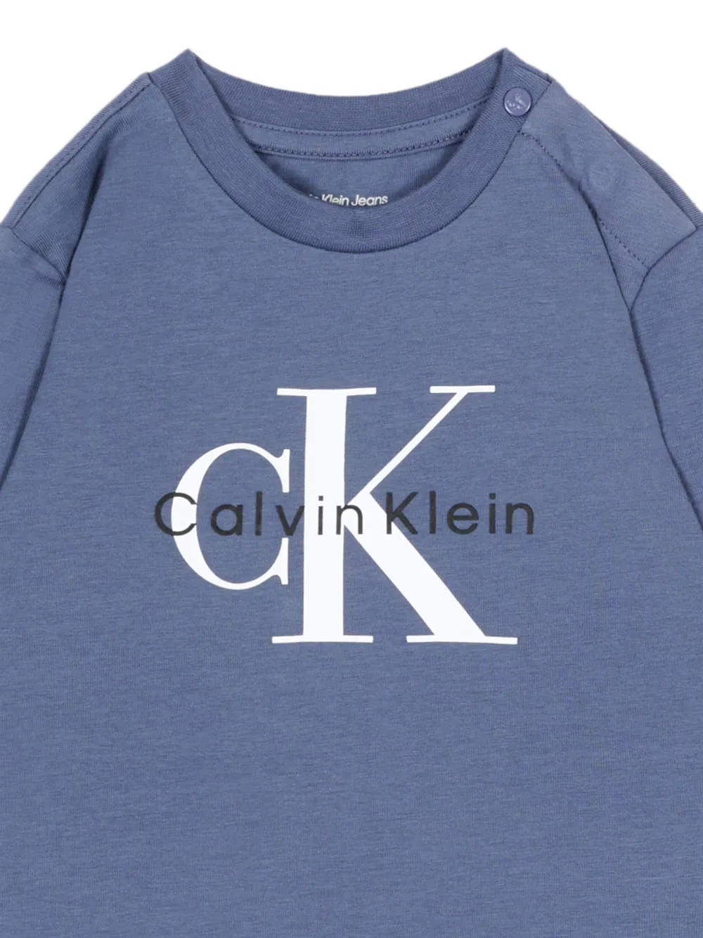 Calvin Klein Kids T-shirt met lange mouwen en logo-print Blauw