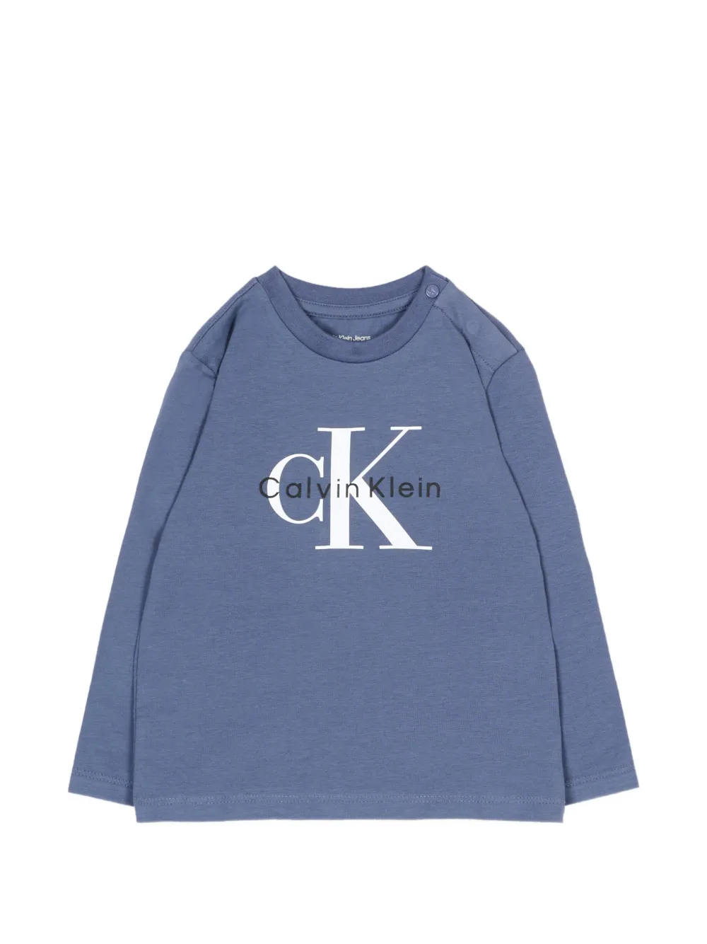 Calvin Klein Kids logo-print long-sleeve T-shirt - Blu