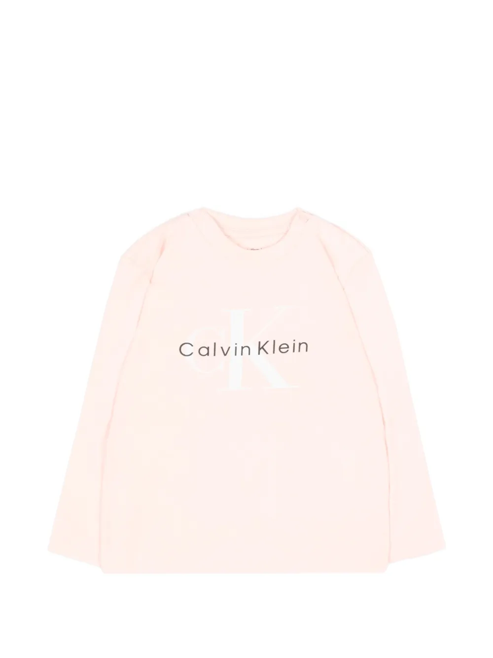 Calvin Klein Kids logo-print long-sleeve T-shirt - Rosa
