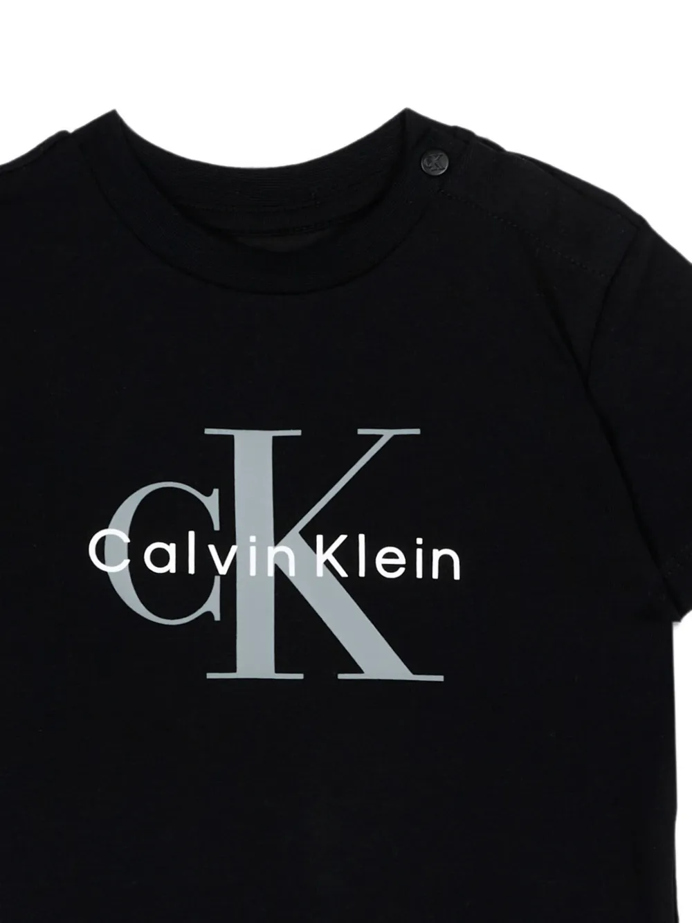 Calvin Klein Kids T-shirt met logoprint Zwart