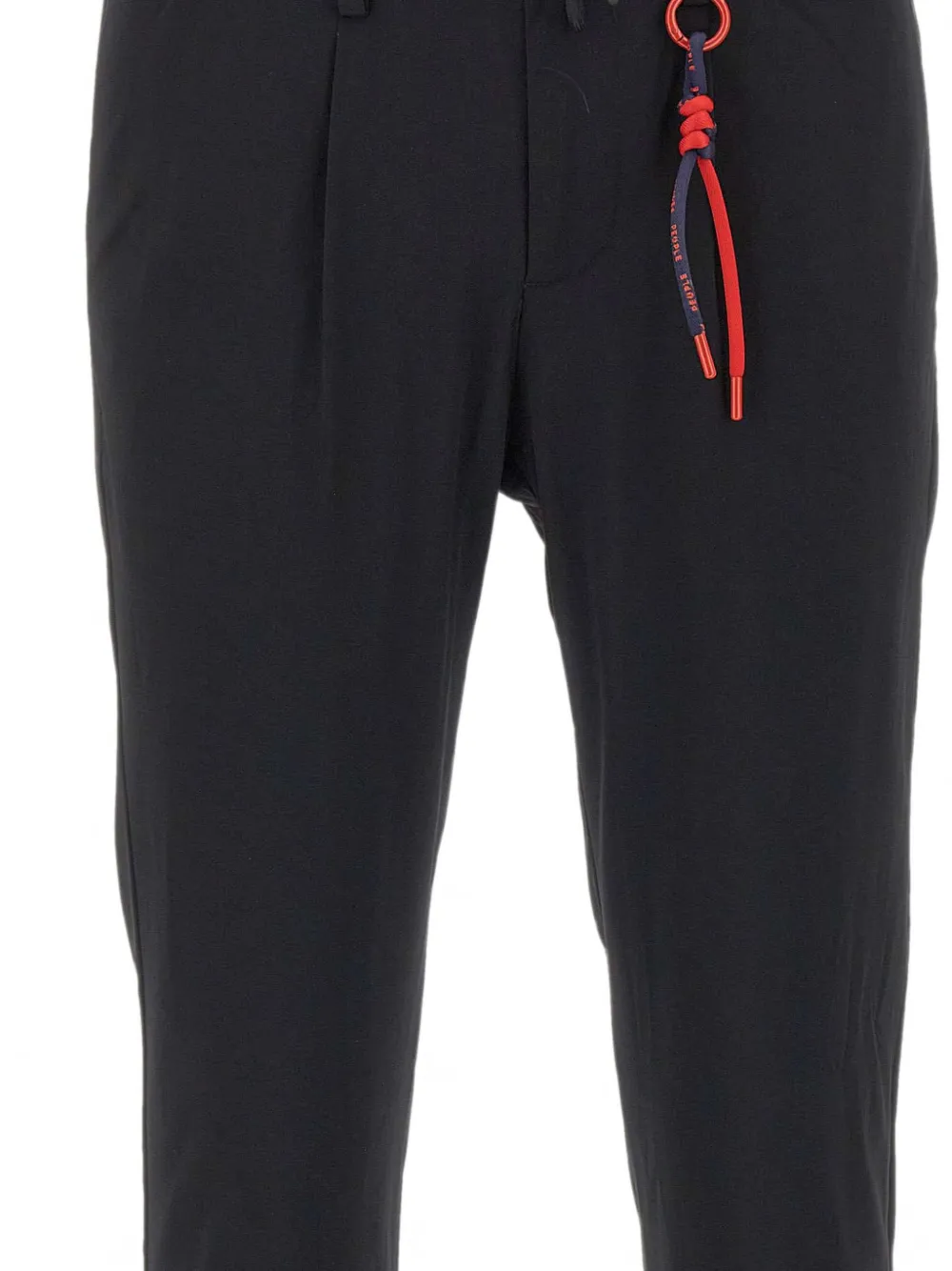 People Of Shibuya Ochi broek met trekkoordtaille Zwart