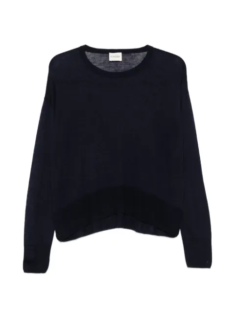 Closed fine-knit drop-shoulder sweater