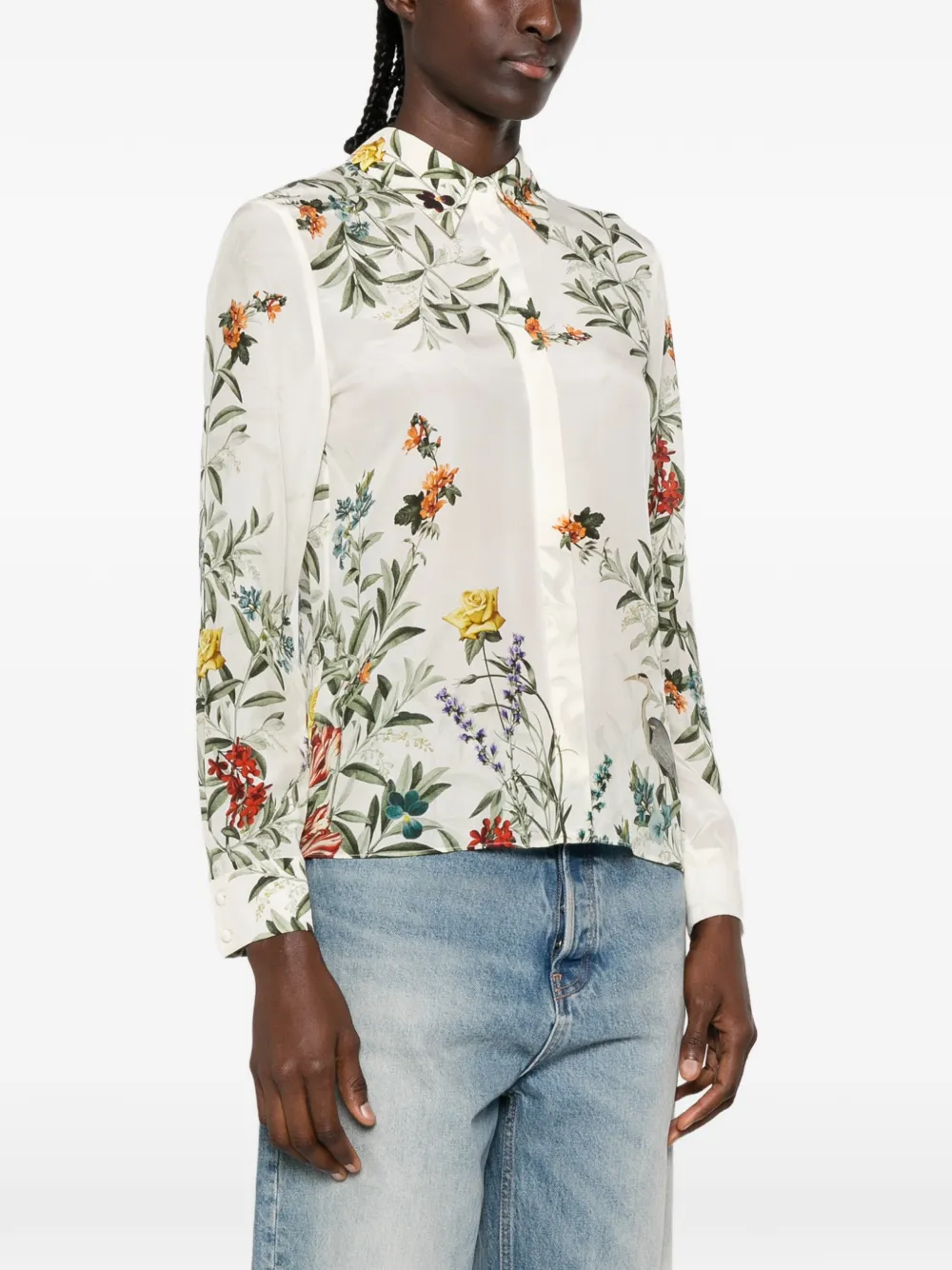 alice + olivia Blouse met bloemenprint Beige