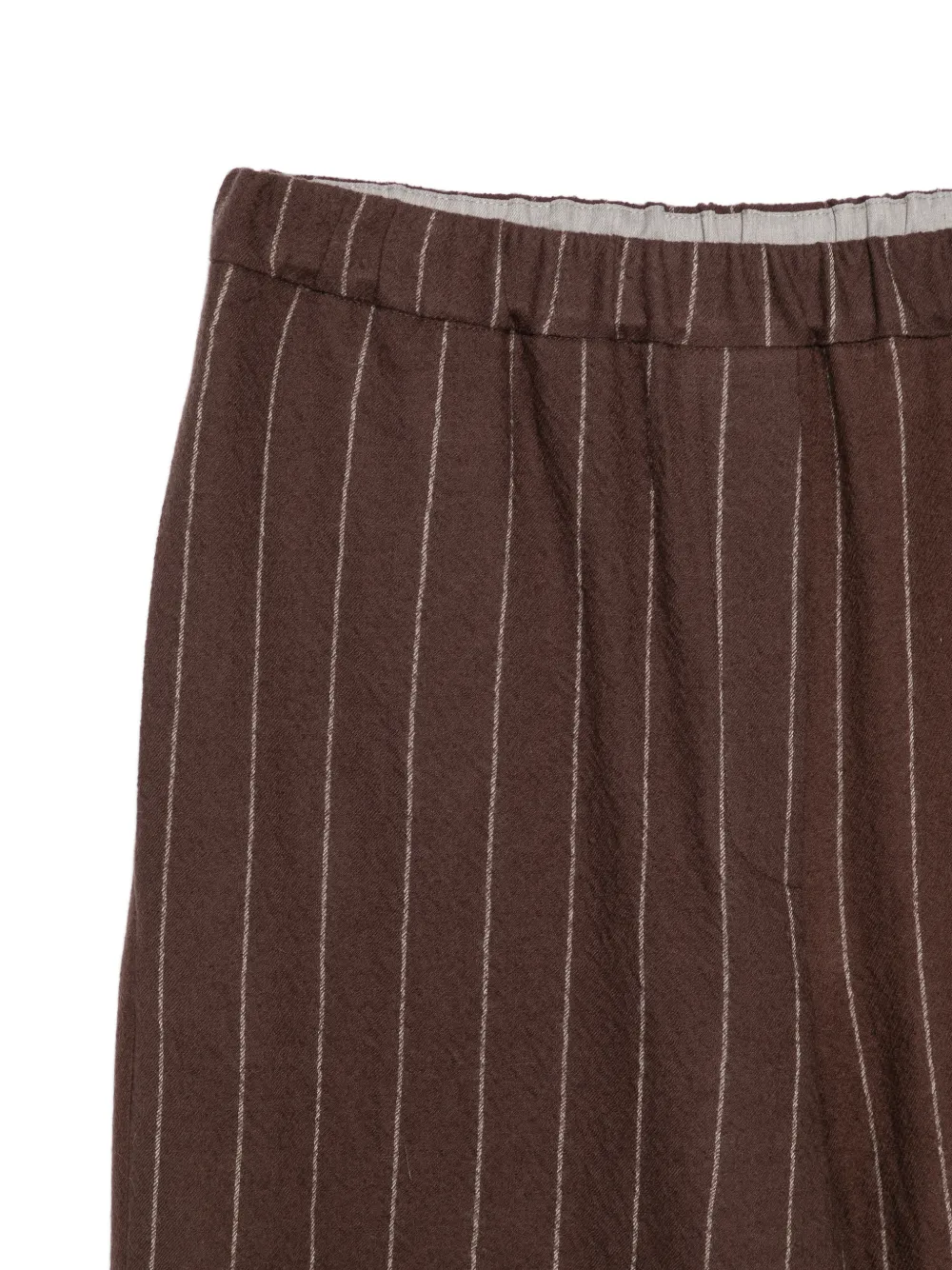 Alysi Broek met elastische taille en krijtstreep Bruin